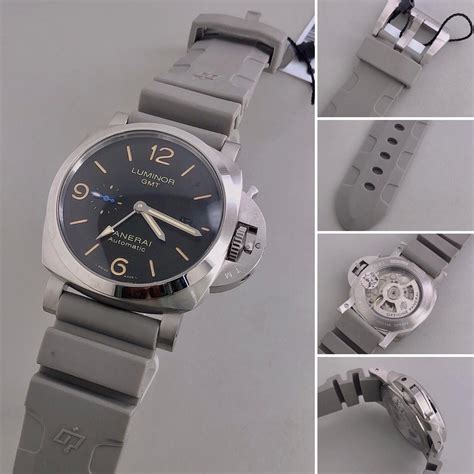 panerai grey rubber strap|Panerai rubber strap 42mm.